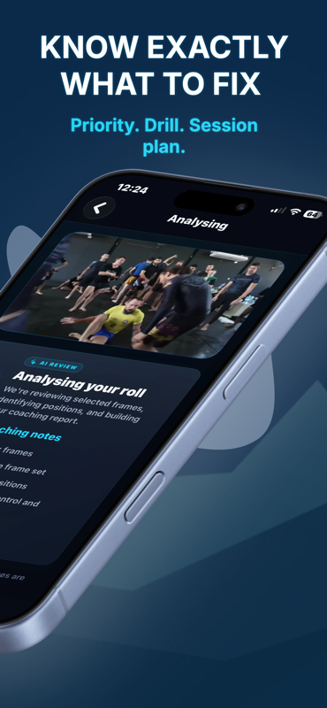 BJJ Vision AI — AI reviews sparring frames to identify positions and build a coaching report.